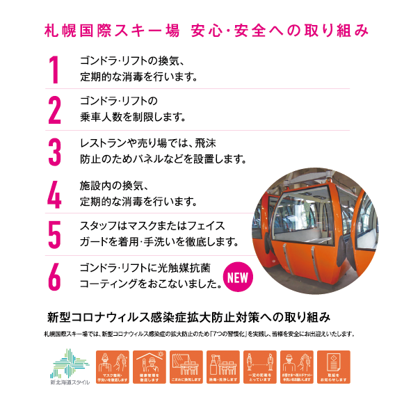 札幌国際スキー場 新型コロナウイルス感染拡大防止対策 新北海道スタイル 安心宣言 札幌国際スキー場